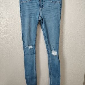 Hollister Light Blue Distressed Skinny Jeans